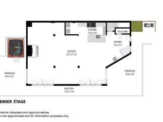 Discover this charming first-floor apartment featuring a spacious living area of 8.