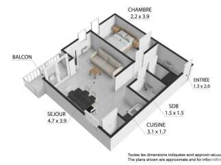 Discover this charming apartment featuring a spacious living room (4.