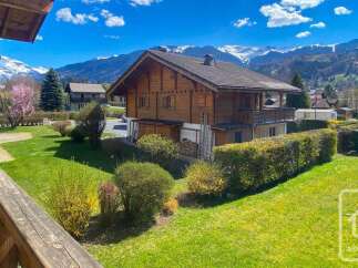 Experience the charm of alpine living in this stunning wooden chalet, nestled amidst breathtaking mountain scenery.