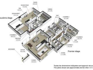 Discover this spacious multi-level property featuring a luxurious second floor with a master suite, dressing room, and a private sauna.