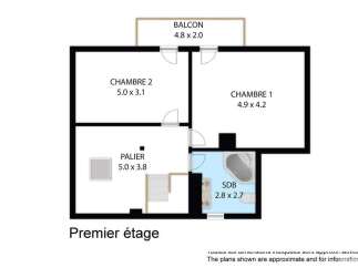Discover this charming first-floor apartment featuring two spacious bedrooms, measuring 5.