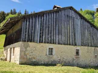 Discover this charming rustic barn, nestled amidst rolling green hills and lush forests.