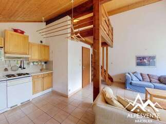 Discover this charming property featuring a well-equipped kitchen with ample cabinet space and a cozy living area.