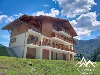 Discover this stunning multi-story chalet nestled in a picturesque mountain landscape, perfect for a luxurious alpine retreat.