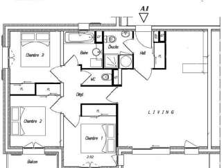 Discover this charming 3-bedroom apartment featuring a spacious living area perfect for relaxation and entertaining.