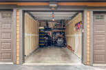 Explore this spacious two-car garage, perfect for storing vehicles and recreational gear.