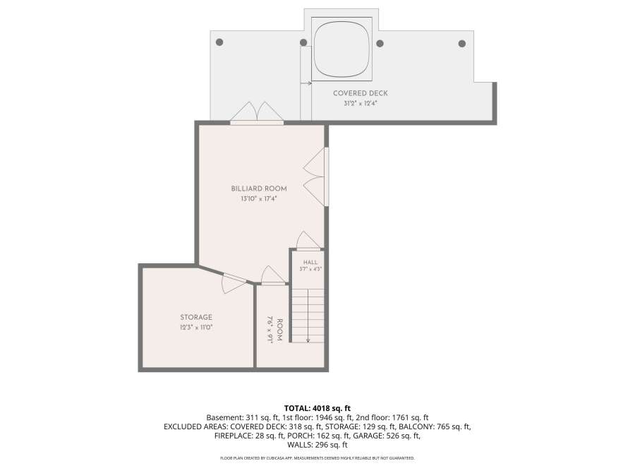 Discover ample space in this expansive property, featuring a dedicated billiard room and a generous storage area.
