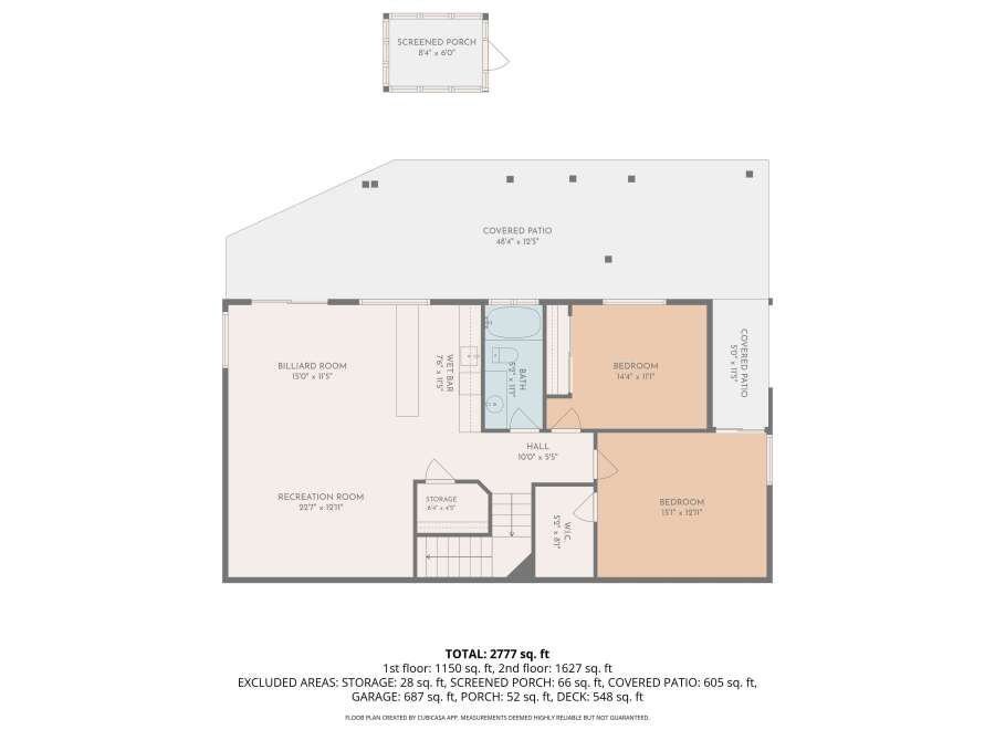 Discover this spacious home featuring a large recreation room and a billiard room, perfect for entertainment.