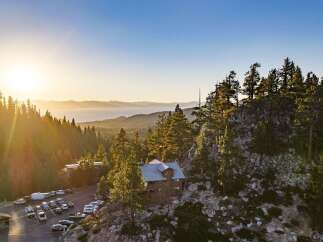Experience breathtaking panoramic views of Lake Tahoe from this stunning mountain property.
