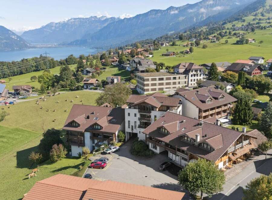 Nestled in a picturesque Swiss alpine village, this property offers breathtaking mountain and lake views.