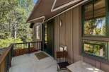 Enjoy the serene mountain views from this charming cabin's private balcony, perfect for morning coffee or evening relaxation.