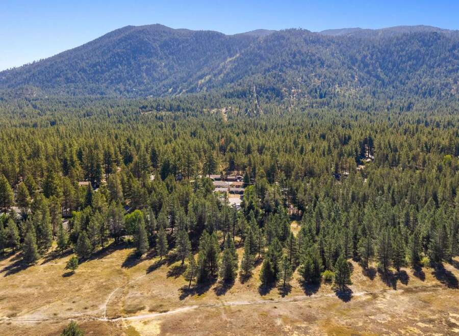 Nestled amidst a dense forest of mature pine trees, this property offers a serene and private mountain retreat.