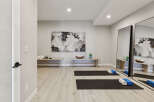 Transform your home into a personal sanctuary with this dedicated yoga and wellness space.