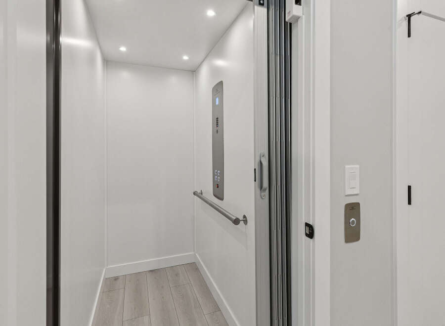 Experience seamless vertical living in this modern elevator, designed for convenience and accessibility.