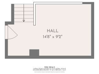 Discover this spacious hall, measuring an impressive 14'8' by 9'2', perfect for creating a grand entrance or a versatile living area.