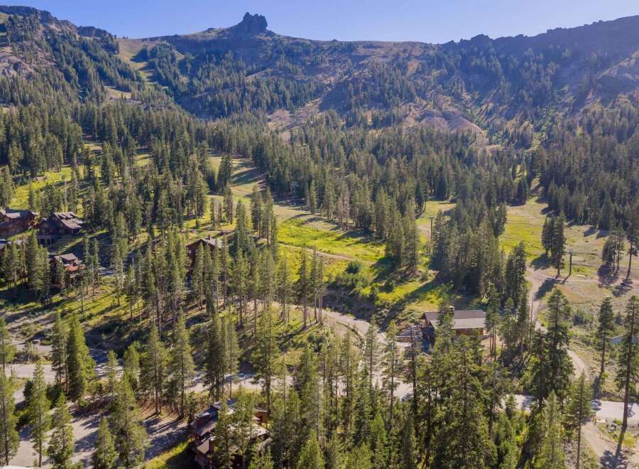 Nestled amidst a lush pine forest, this stunning mountain property offers breathtaking views and a serene escape.