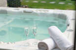 Indulge in ultimate relaxation with this luxurious hot tub, perfect for unwinding after a long day.