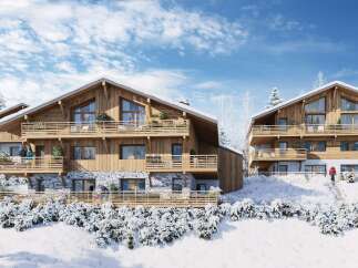 Experience luxurious mountain living in this stunning chalet-style property, perfect for a winter getaway.