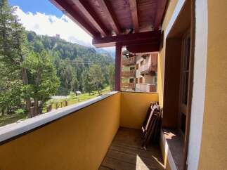 Enjoy breathtaking mountain views from this charming balcony, perfect for your morning coffee or evening relaxation.