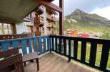 Enjoy breathtaking mountain views from this charming balcony, perfect for your morning coffee or evening relaxation.