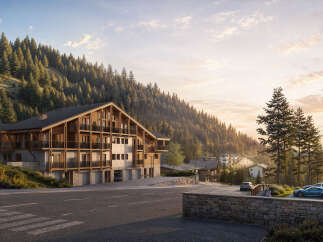 Experience luxurious mountain living in this stunning alpine property, nestled amidst a breathtaking forest landscape.