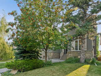 Charming home with a beautiful rowan tree laden with orange berries, creating a picturesque entrance.