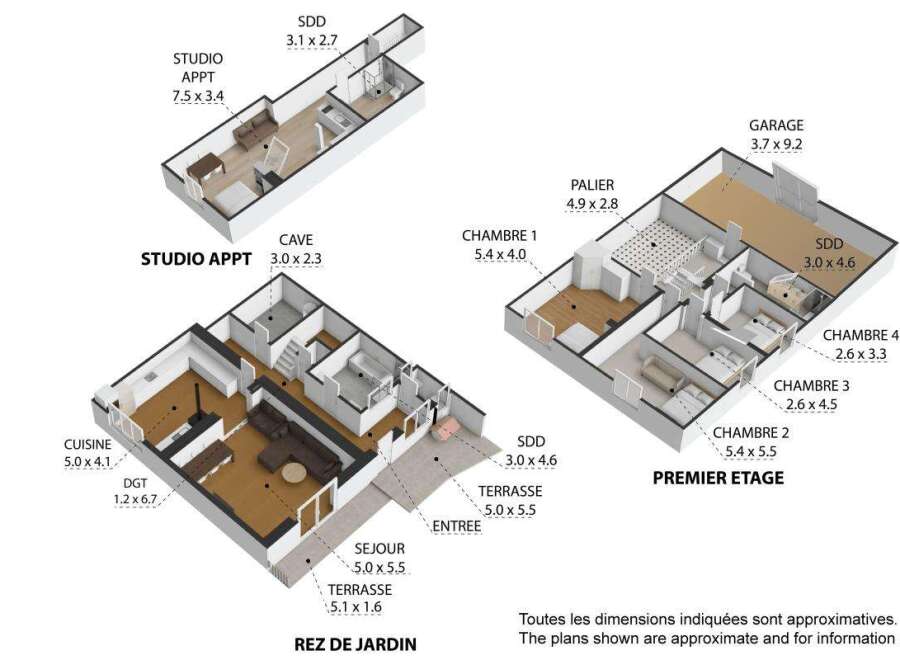 Discover this spacious property featuring a main living area with a large living room, dining area, and a modern kitchen.