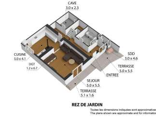 Discover this charming ground floor apartment featuring a spacious living area (5.