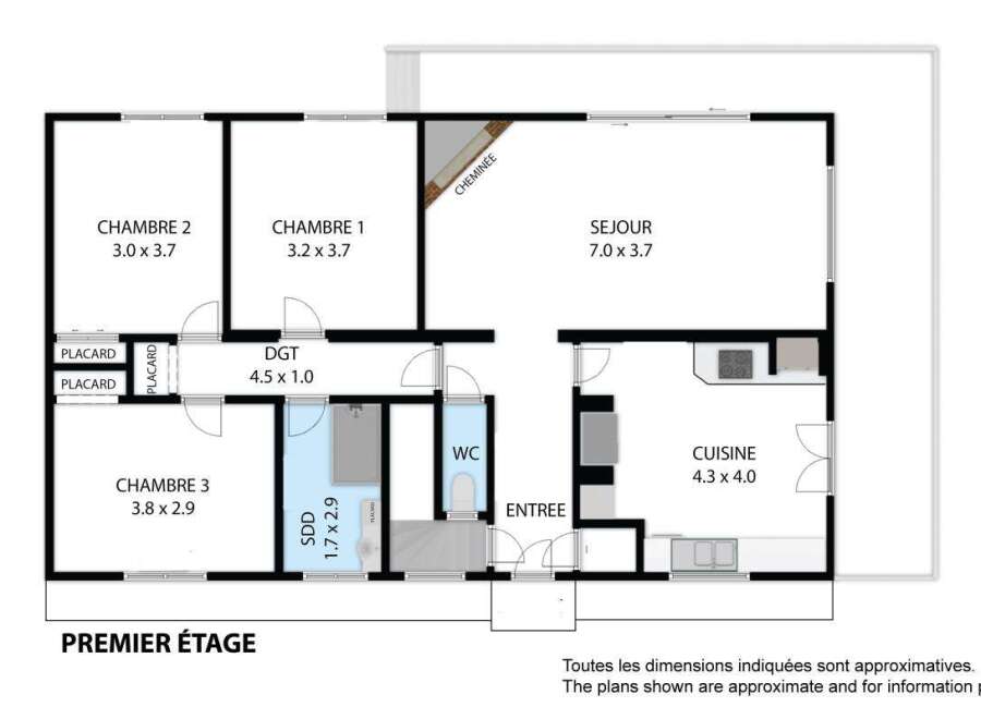 Discover this charming first-floor apartment featuring three spacious bedrooms, including a master suite with an en-suite bathroom.