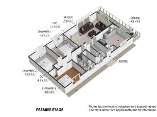 Discover this spacious first-floor apartment featuring a generous living area (7.