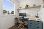 Discover a modern home office designed for productivity and style.