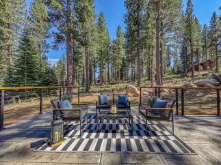 Enjoy the serene mountain lifestyle from this stunning deck, perfect for outdoor entertaining or quiet relaxation.
