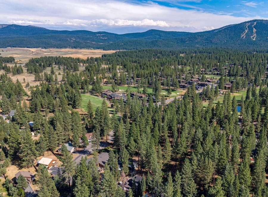 Nestled amidst a dense forest of tall pine trees, this property offers a serene and private retreat.