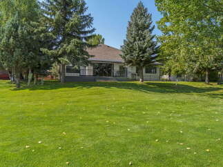 Enjoy the spacious backyard with lush green grass, perfect for outdoor activities and relaxation.