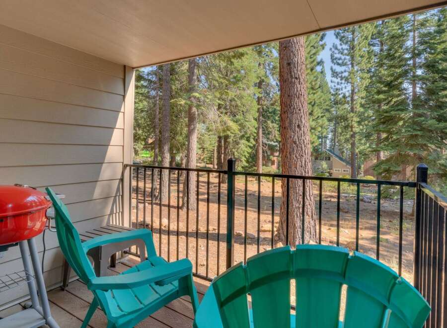 Enjoy the serene mountain setting from this charming balcony, perfect for morning coffee or evening relaxation.