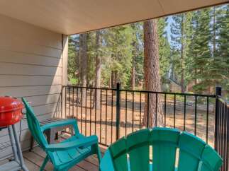 Enjoy the serene mountain setting from this charming balcony, perfect for morning coffee or evening relaxation.