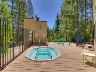Enjoy ultimate relaxation in this property's inviting outdoor hot tubs, perfect for unwinding after a day of adventure.