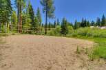 Enjoy outdoor recreation with this fantastic sand volleyball court, perfect for friendly games and summer fun.