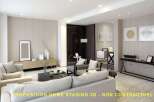 Experience sophisticated living in this beautifully staged modern living room, featuring plush sofas and elegant decor.