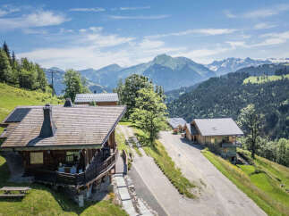 Experience serene mountain living in this charming chalet nestled amidst breathtaking alpine scenery.
