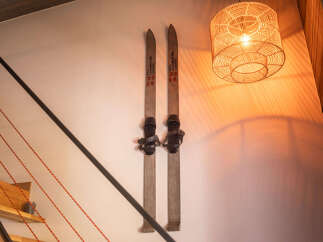Step into a home that blends rustic charm with modern elegance.