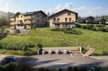 Experience luxury mountain living in this stunning chalet-style development, nestled amidst lush greenery and scenic mountain vistas.