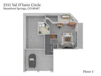Explore this charming 1st-floor unit at 2551 Val D'Isere Circle in Steamboat Springs, CO.