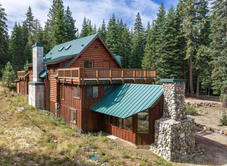 Nestled amidst a serene forest, this charming log cabin offers a rustic retreat with modern comforts.