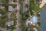 Experience luxury living with this stunning aerial view showcasing a resort-style property.