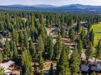 Nestled amidst a dense forest of towering pine trees, this property offers a serene and private retreat.