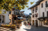 Discover charming alpine living in this picturesque village street scene.