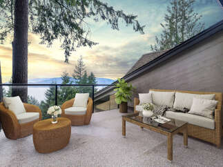 Enjoy breathtaking panoramic views from this stunning balcony, perfect for morning coffee or evening relaxation.
