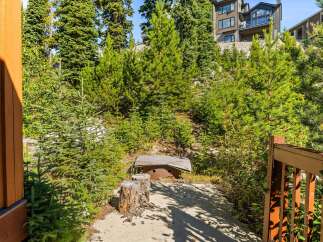 Enjoy the serene mountain setting with this charming outdoor space, perfect for relaxation and enjoying nature.