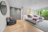 This spacious bedroom features two twin beds, perfect for accommodating guests or family.
